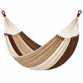 Hamaca colgante 320 x 150 cm de fibras textiles beige marrón para jardín