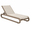 Tumbona 200 x 65 x 35 cm de aluminio y textileno beige reclinable para exterior